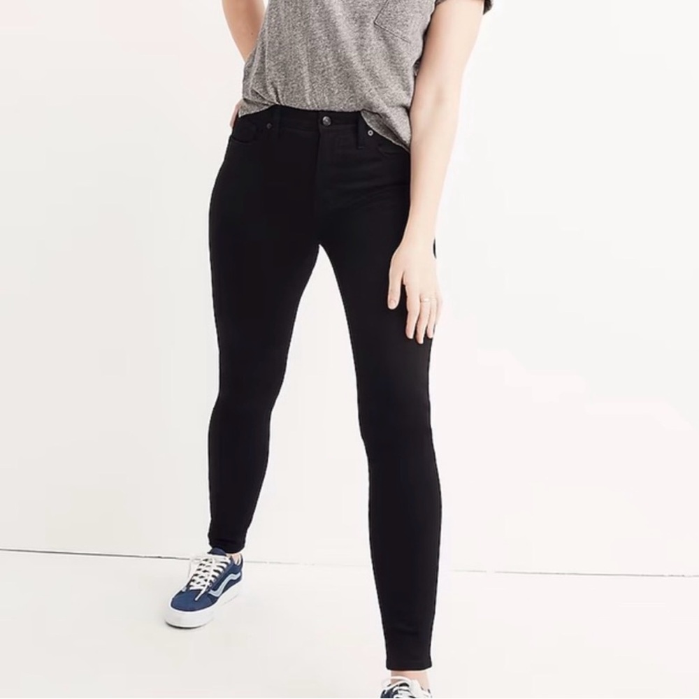 Madewell 10" High Rise Black Skinny Jeans - #H6317